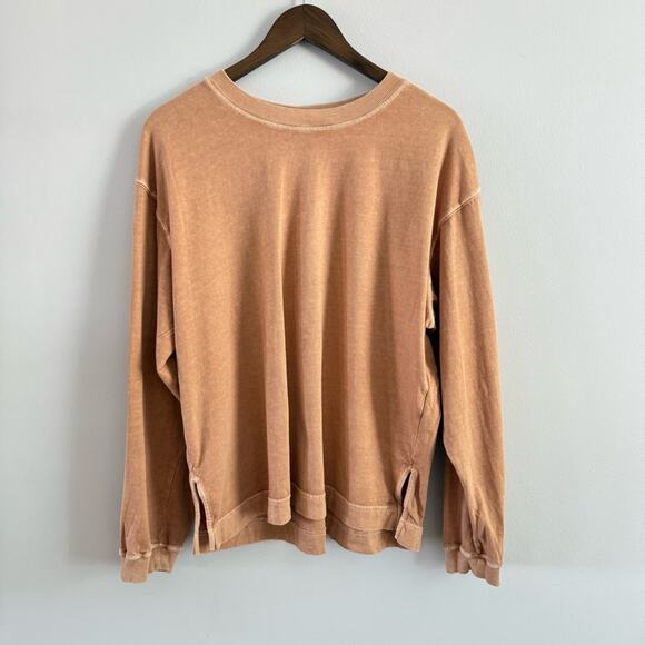 Free People Movement | Womens Hustle Layer Caramel Tan Camel Long Sleeve Top Tee - Picture 4 of 11